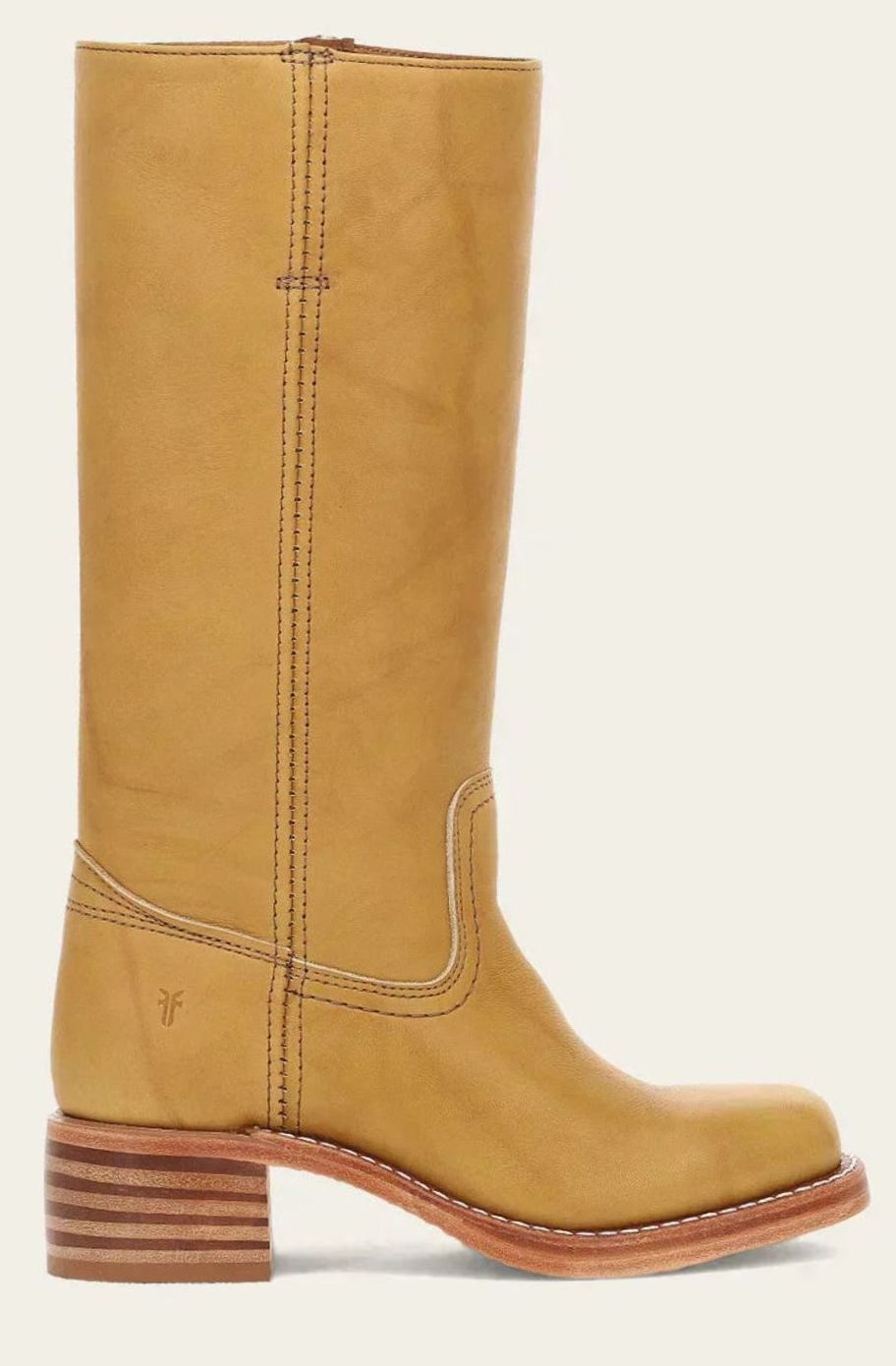 Nora Women's Leather Stacked Heel Mid Calf Western Boots, view 5