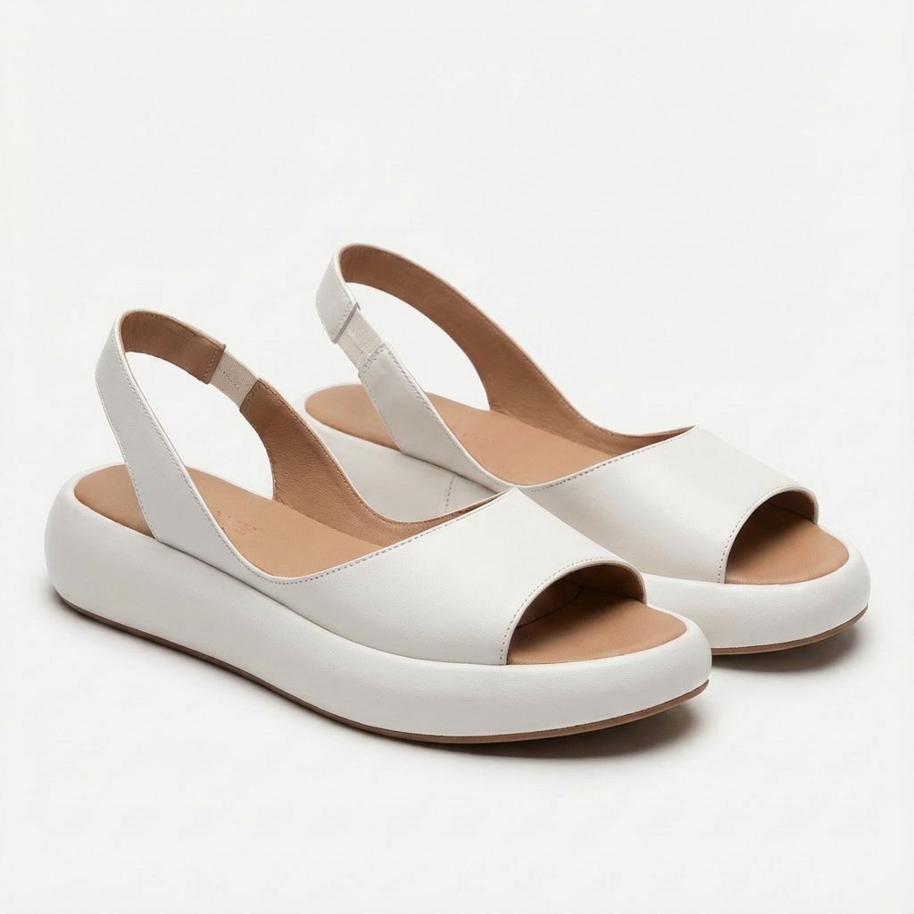 Celeste Women's Open Toe Slingback Flatform Sandals, view 6