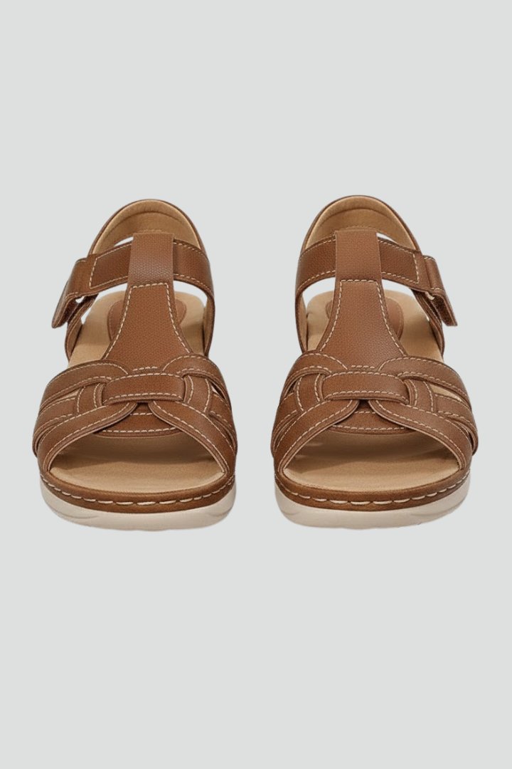 Margot Women's Open Toe Woven Strap Flat Sandals, view 1