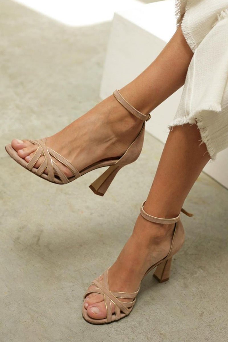 Celeste Women's Strappy Open Toe Block Heel Sandals, view 1