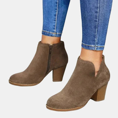 Lottie Women's Suede Block Heel Ankle Boots, view 1
