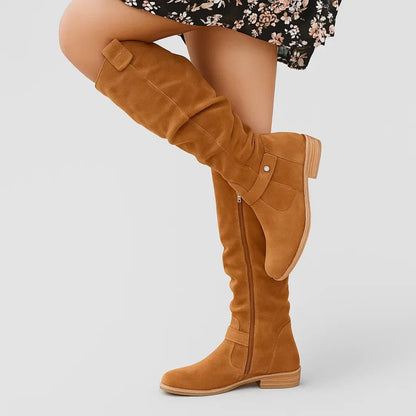 Willow Women's Suede Slouchy Knee High Boots, view 4