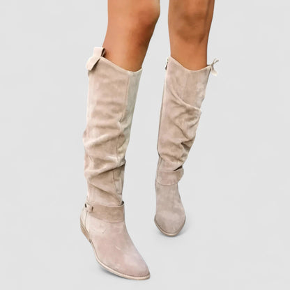 Willow Women's Suede Slouchy Knee High Boots, view 6