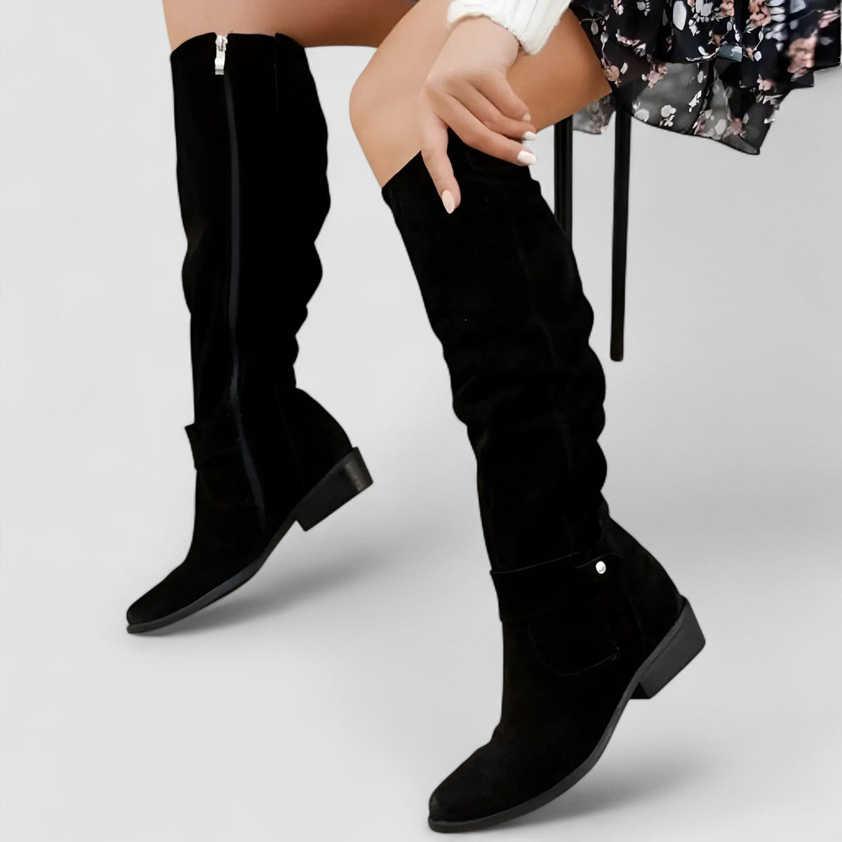 Willow Women's Suede Slouchy Knee High Boots, view 8