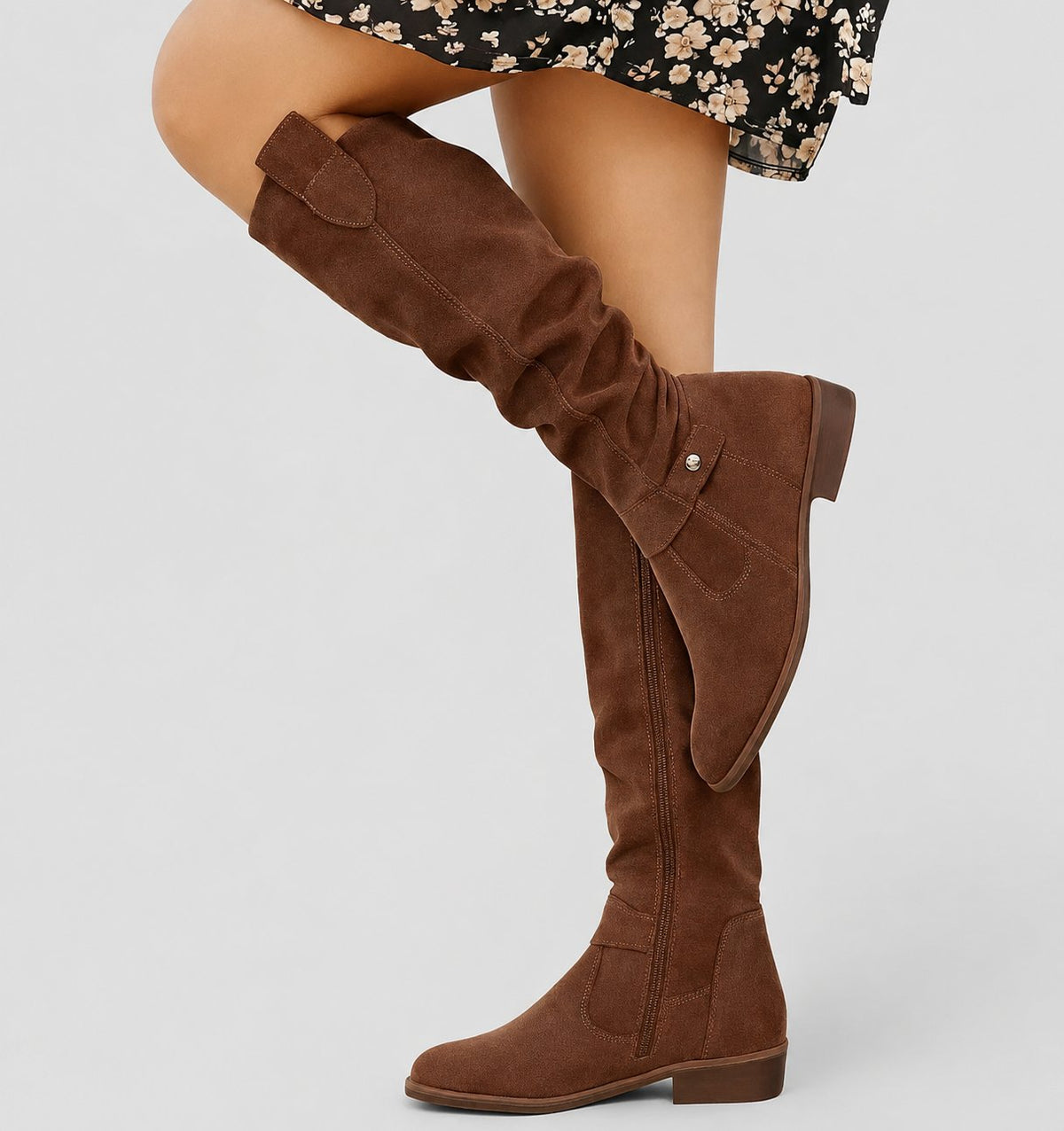 Willow Women's Suede Slouchy Knee High Boots, view 9