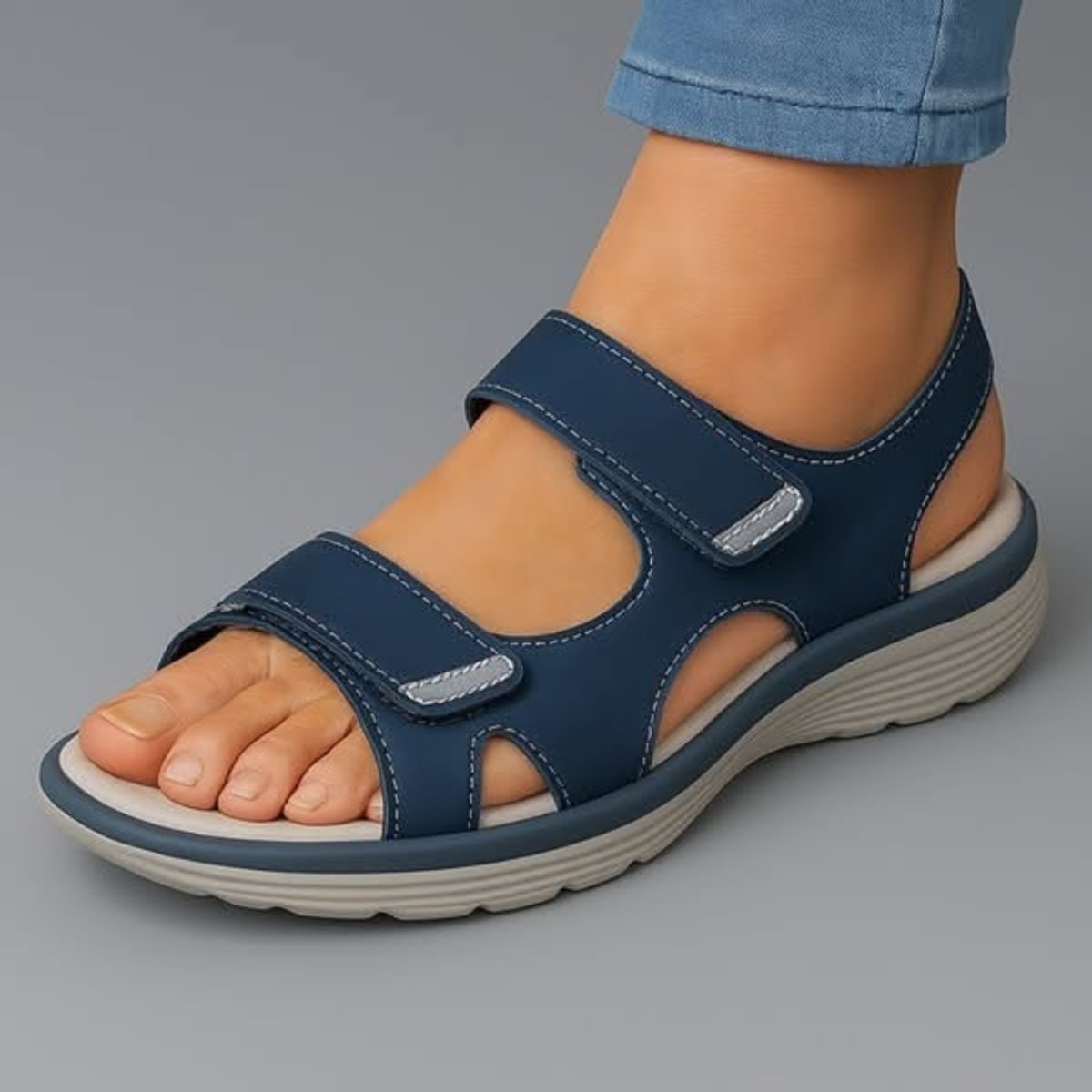 Wren Women's Adjustable Strap Open Toe Padded Footbed Sandals, view 1