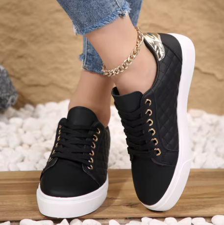 Sary Women's Knitted Lace Up Trainers, view 1